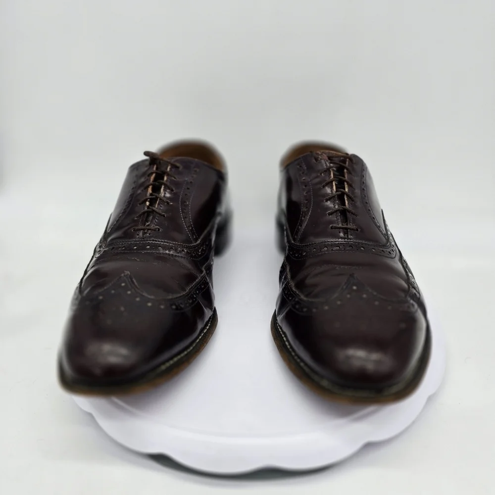 Allen Edmonds Dress Shoe Men's 11 D Chester Wingtip Oxford Burgundy Lace Up